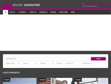 Tablet Screenshot of abode-residential.info